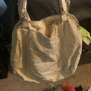 Tan sparkle purse